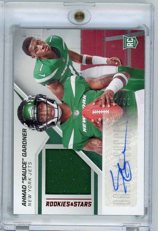 2022 Panini Rookies & Stars Dress for Success Sauce Gardner #DS-AG 01/99 Autographed Rookie RC Football Card