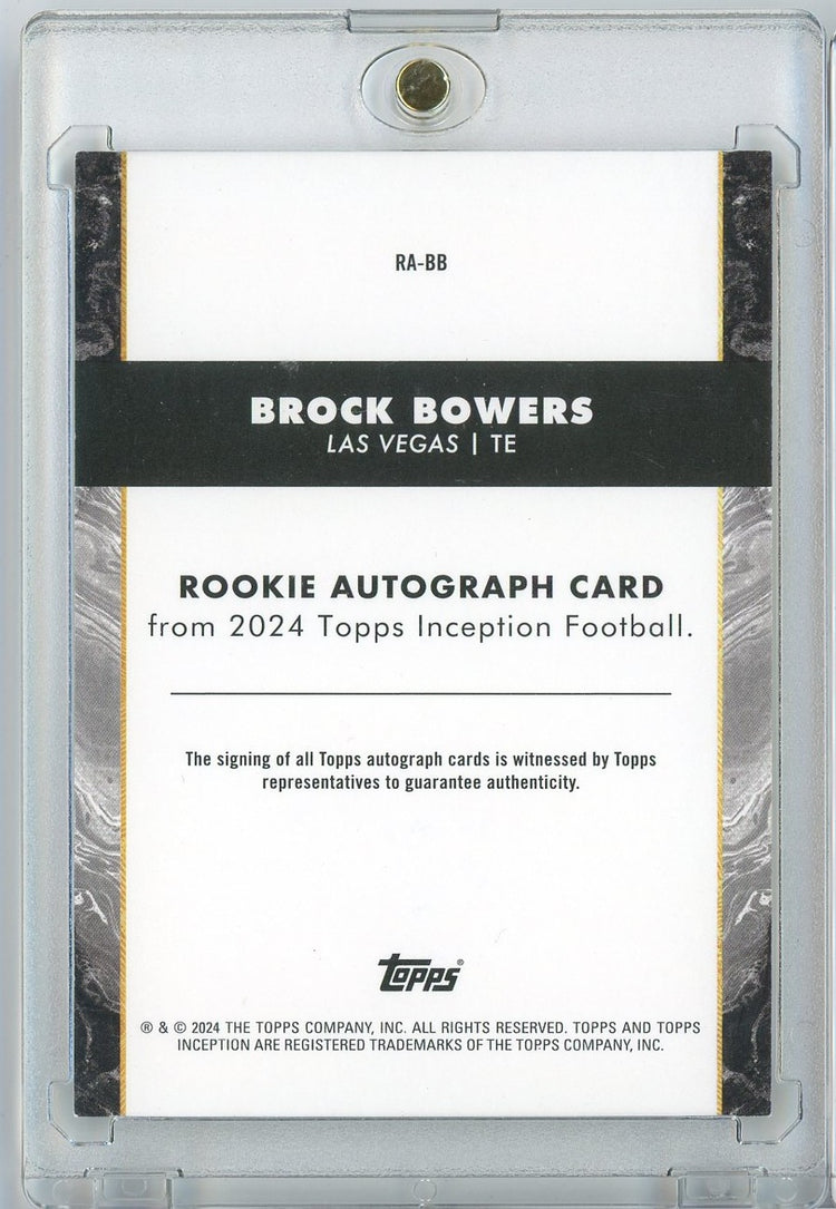 2024 Topps Inception Brock Bowers #RA-BB /75 On Card Autograph Rookie RC Football Card