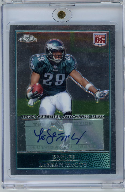 2009 Topps Chrome LeSean McCoy #TC181 Auto Philadelphia Eagles Rookie RC Football Card