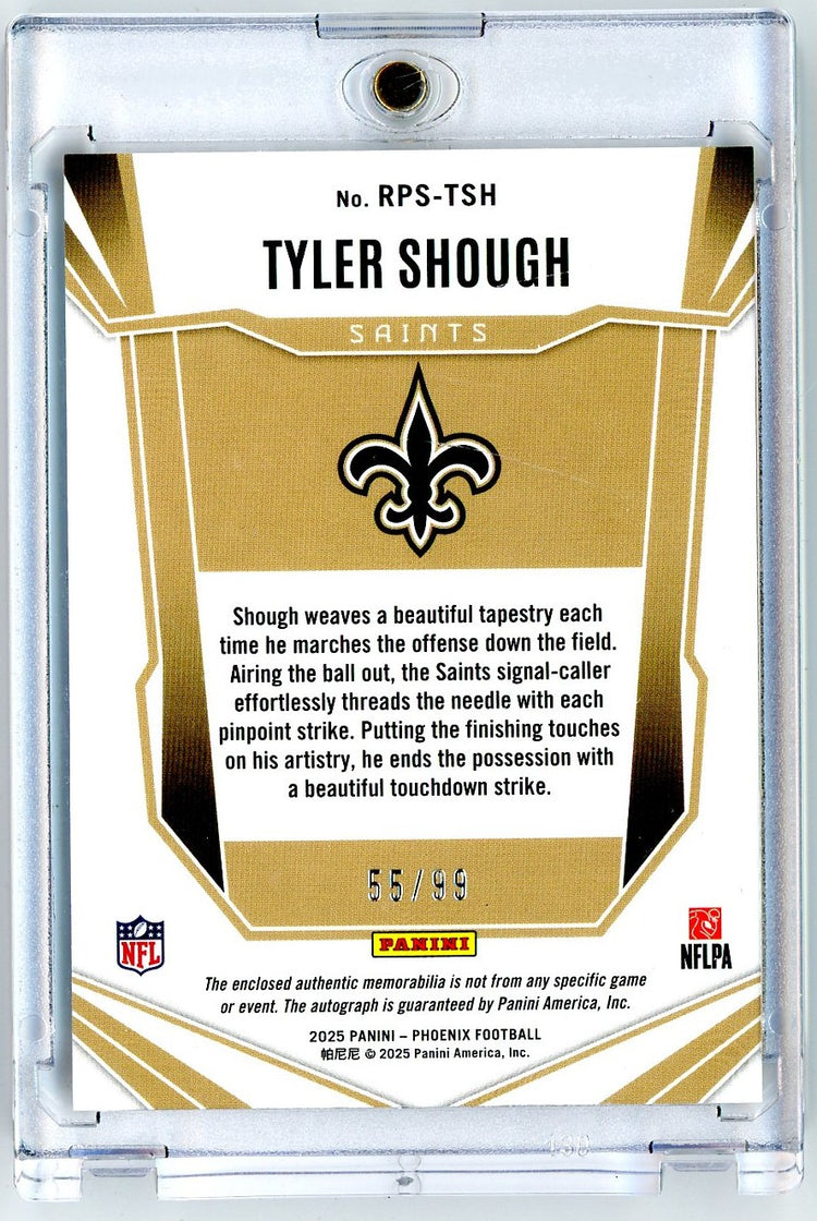 2025 Panini Phoenix Tyler Shough #RPSTSH /99 Red RPA Auto Rookie RC Football Card