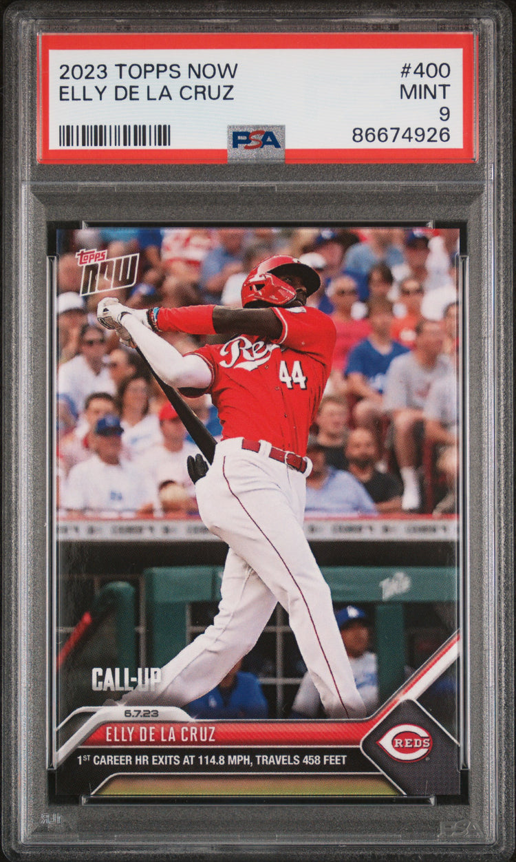 Graded 2023 Topps Now Elly De La Cruz #400 Rookie RC Baseball Card PSA 9 Mint