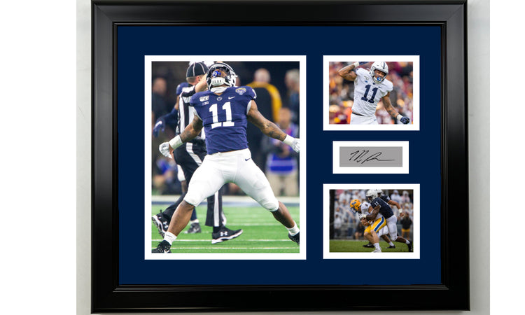 Framed Micah Parsons Penn State Nittany Lions Facsimile Laser Engraved Signature NCAA Football 14x11 3 Photo Collage
