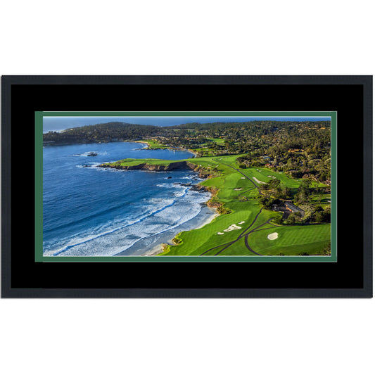Framed Pebble Beach Golf Links 16x24 Golf Photo Professionally Matted
