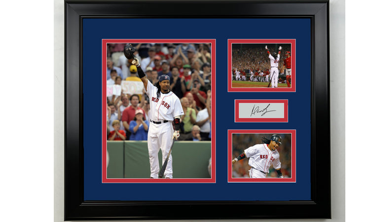 Framed Manny Ramirez Boston Red Sox Facsimile Laser Engraved Signature Baseball 14x11 3 Photo Collage