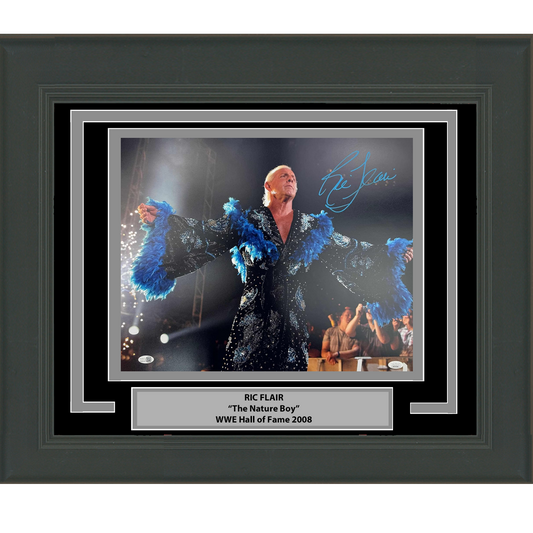 Framed Autographed/Signed Ric Flair Nature Boy 16x20 WWE Wrestling Photo JSA COA