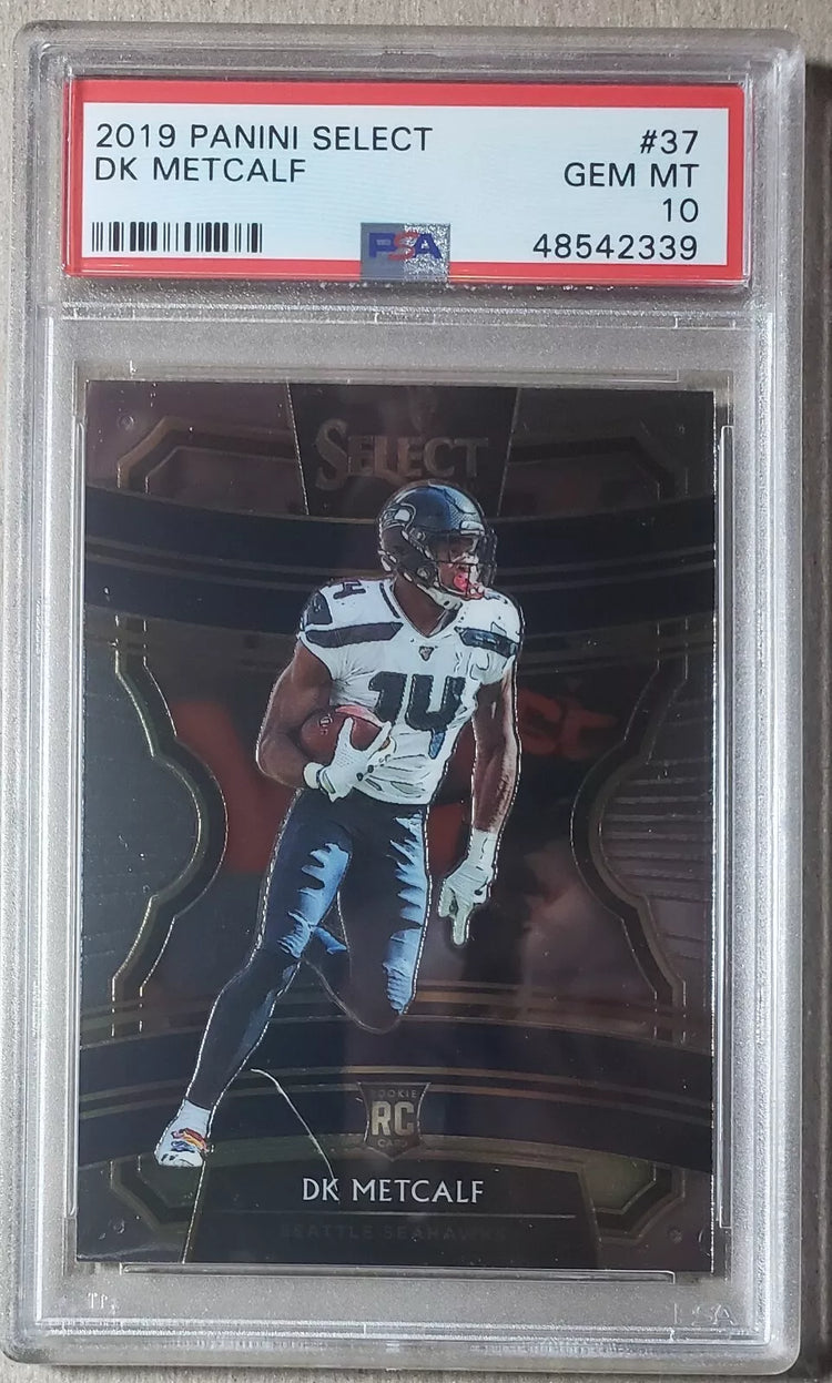 Graded 2019 Panini Select DK Metcalf #37 Rookie RC Football Card PSA 10 Gem Mint
