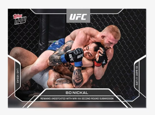 2024 Topps Now Bo Nickal #3 MMA UFC Card