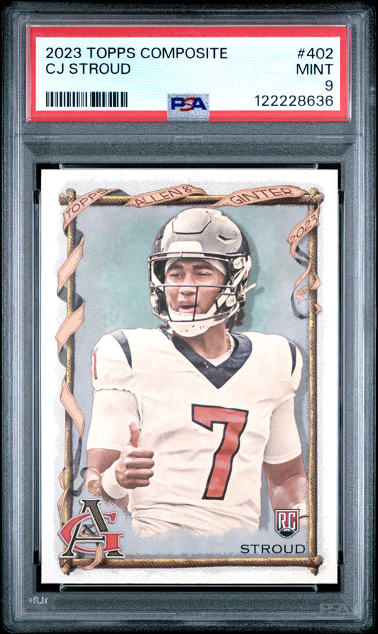 Graded 2023 Topps Composite CJ Stroud #402 Rookie RC Football Card PSA 9 Mint