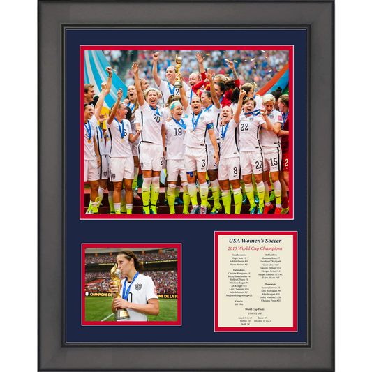 Framed USA 2015 World Cup Champions Carli Lloyd MVP Soccer Futbol 11"x14" Three Photo Collage