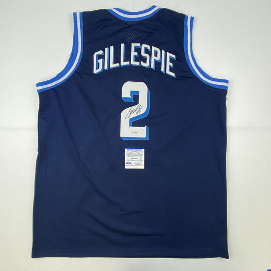 Autographed/Signed Collin Gillespie Villanova Blue College Basketball Jersey PSA/DNA COA
