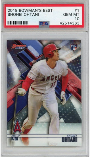 Graded 2018 Bowman's Best Shohei Ohtani #1 Rookie RC Baseball Card PSA 10 Gem Mint