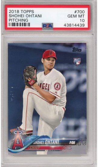 Graded 2018 Topps Shohei Ohtani #700 Pitching Rookie RC Baseball Card PSA 10 Gem Mint