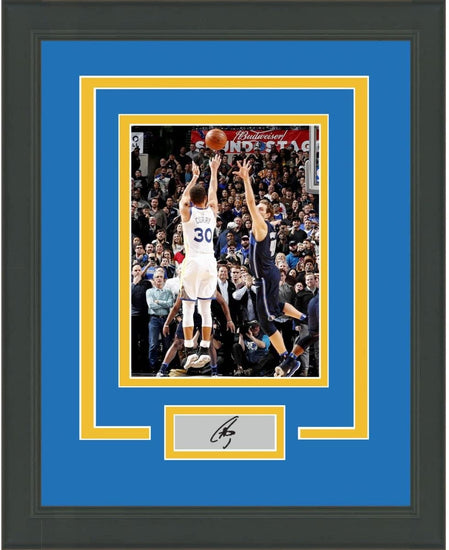 Framed Stephen Curry Facsimile Laser Engraved Signature Auto Golden State Warriors 14x17 Basketball Photo