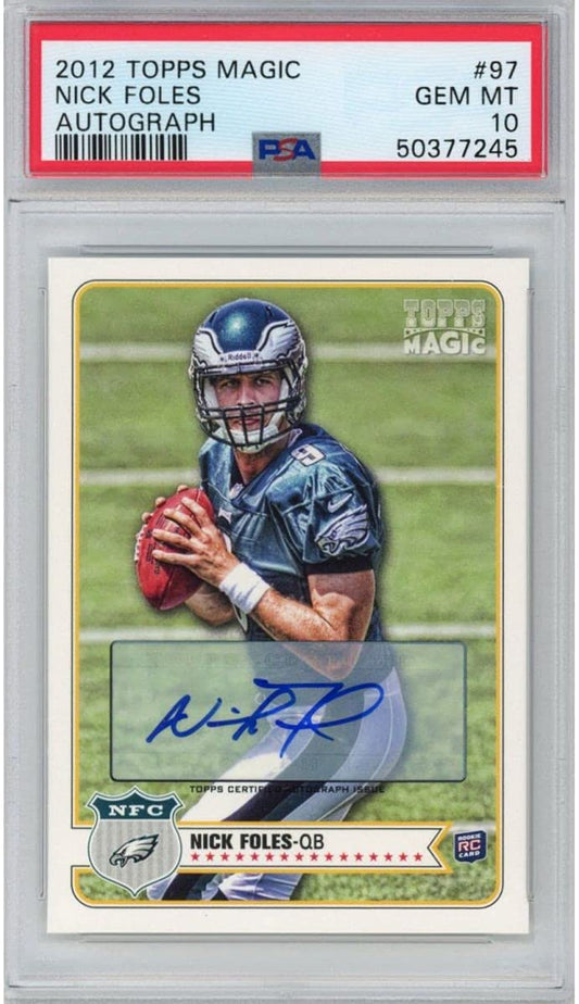 Graded 2012 Topps Magic Nick Foles #97 Rookie RC Football Card PSA 10 Gem Mint