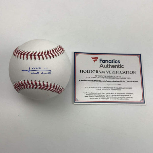 Autographed/Signed Juan Soto Rawlings Official Major League Baseball ROML Fanatics & MLB COA