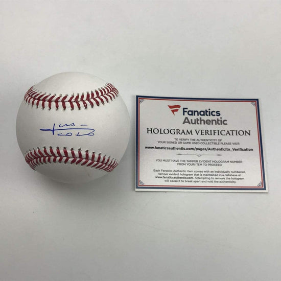 Autographed/Signed Juan Soto Rawlings Official Major League Baseball ROML Fanatics & MLB COA