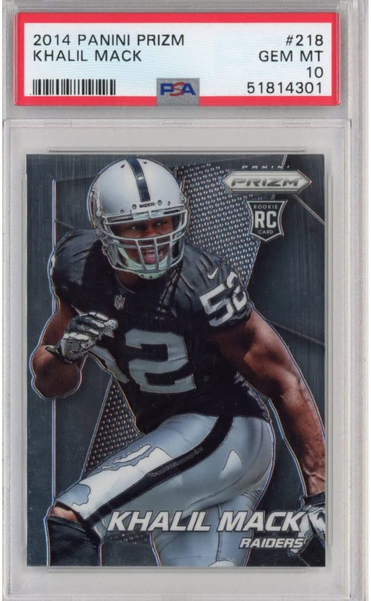 Graded 2014 Panini Prizm Khalil Mack #218 Rookie RC Football Card PSA 10 Gem Mint