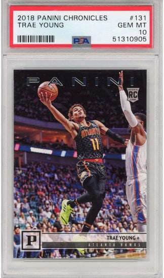 Graded 2018-19 Panini Chronicles Trae Young #131 Rookie RC Basketball Card PSA 10 Gem Mint