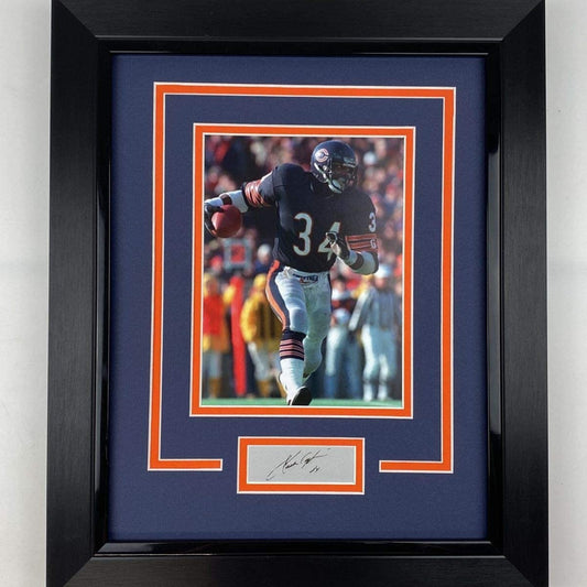 Framed Walter Payton Facsimile Laser Engraved Signature Auto Chicago Bears 14x17 Football Photo