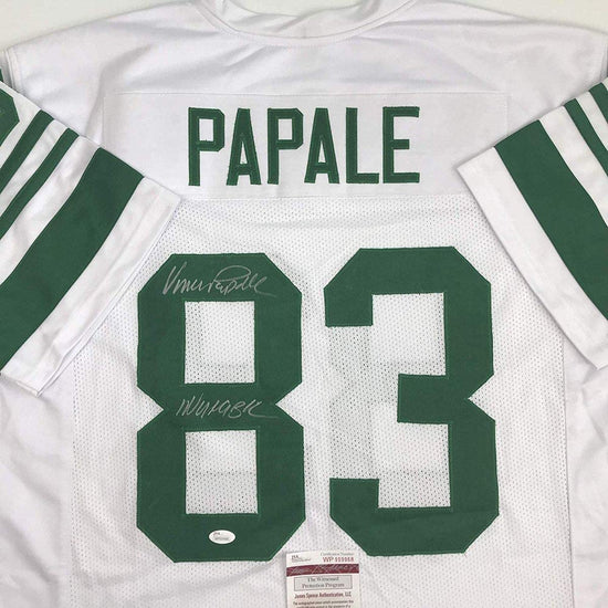 Autographed/Signed Vince Papale"Invincible" Philadelphia White Football Jersey JSA COA