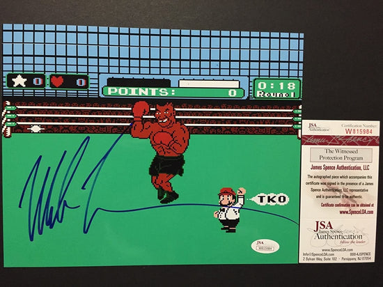 Autographed/Signed Mike Tyson Punchout Video Game Boxing 8x10 Photo JSA COA