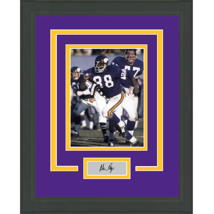 Framed Alan Page Facsimile Laser Engraved Signature Auto Minnesota Vikings 11x14 Football Photo