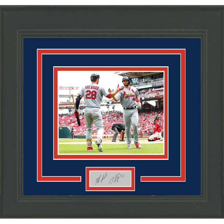 Framed Nolan Arenado & Paul Goldschmidt Facsimile Laser Engraved Signature Auto St. Louis Cardinals 11x14 Baseball Photo
