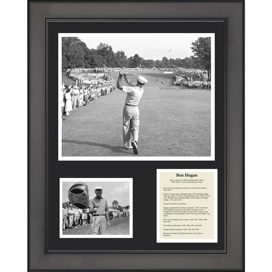 Framed Ben Hogan Hall of Fame PGA Golf 11"x14" Three Photo Collage