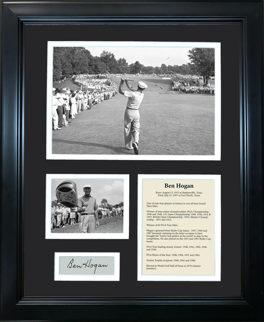 Framed Ben Hogan Hall of Fame Facsimile Laser Engraved Signature Auto PGA Golf 11"x14" Photo Sig Collage
