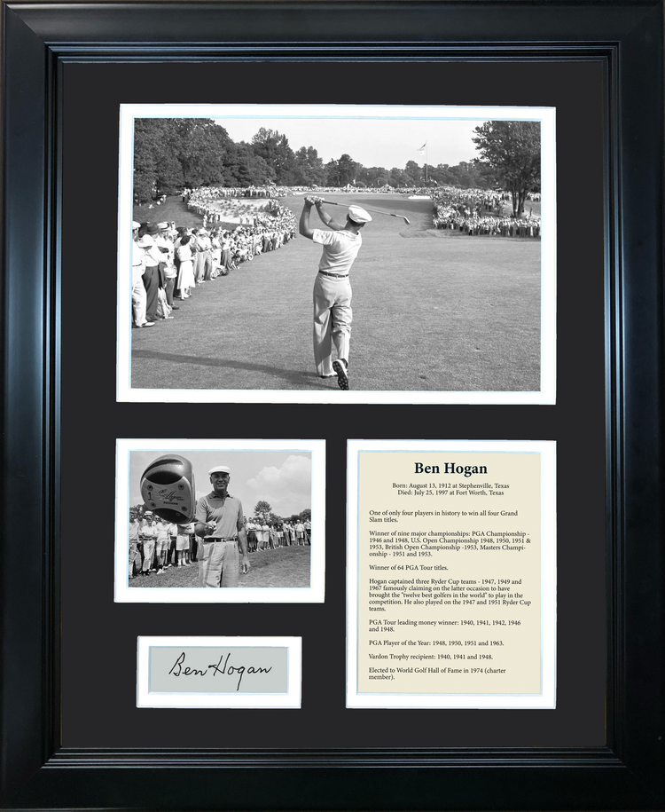 Framed Ben Hogan Hall of Fame Facsimile Laser Engraved Signature Auto PGA Golf 11"x14" Photo Sig Collage
