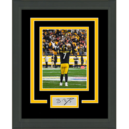 Framed Ben Roethlisberger Facsimile Laser Engraved Signature Auto Pittsburgh Steelers 11x14 Football Photo