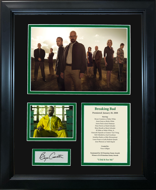 Framed Breaking Bad Walter White Bryan Cranston Facsimile Laser Engraved Signature Auto TV Series 11"x14" Photo Sig Collage
