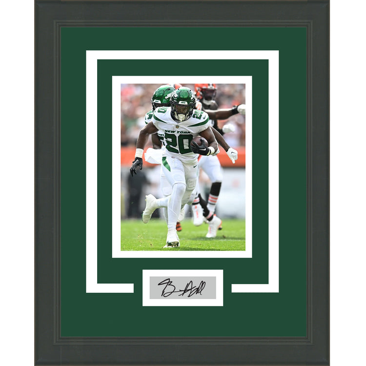 Framed Breece Hall Facsimile Laser Engraved Signature Auto New York Jets 11x14 Football Photo