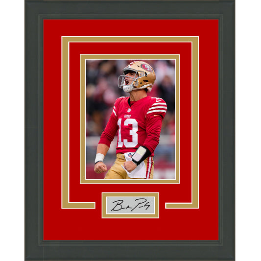 Framed Brock Purdy Facsimile Laser Engraved Signature Auto San Francisco 49ers 11x14 Football Photo