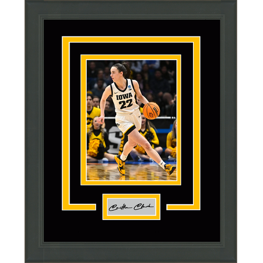 Framed Caitlin Clark Facsimile Laser Engraved Signature Auto 11x14 College Basketball Photo