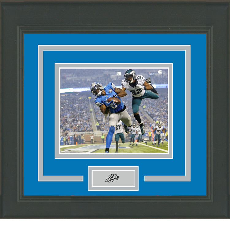 Framed Calvin Johnson Facsimile Laser Engraved Signature Auto Detroit Lions 11x14 Football Photo