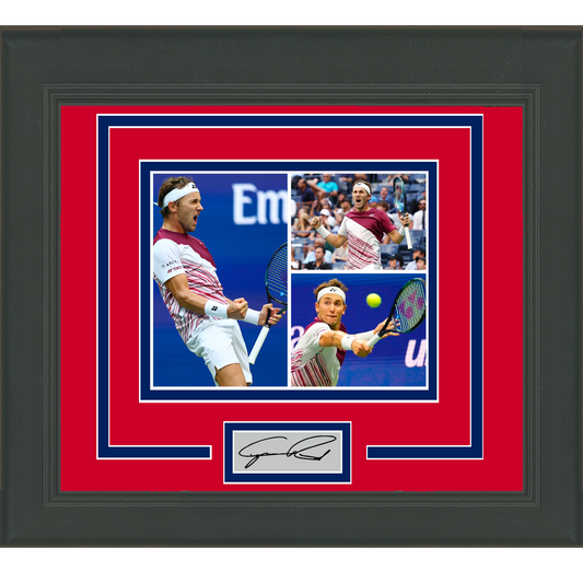 Framed Casper Ruud Facsimile Laser Engraved Signature Auto 11x14 US Open Tennis Photo