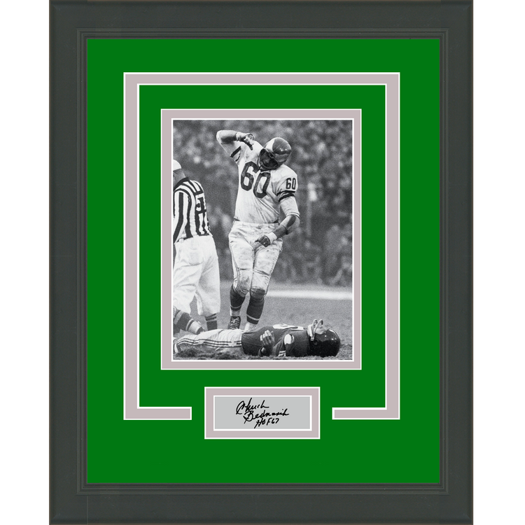 Framed Chuck Bednarik Facsimile Laser Engraved Signature Auto Philadelphia Eagles 11x14 Football Photo