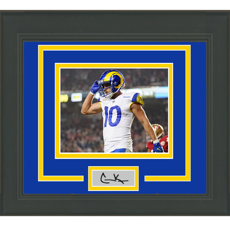 Framed Cooper Kupp Facsimile Laser Engraved Signature Auto Los Angeles Rams 11x14 Football Photo