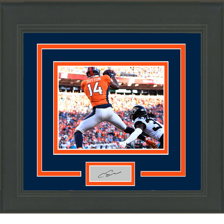 Framed Courtland Sutton Facsimile Laser Engraved Signature Auto Denver Broncos 11x14 Football Photo