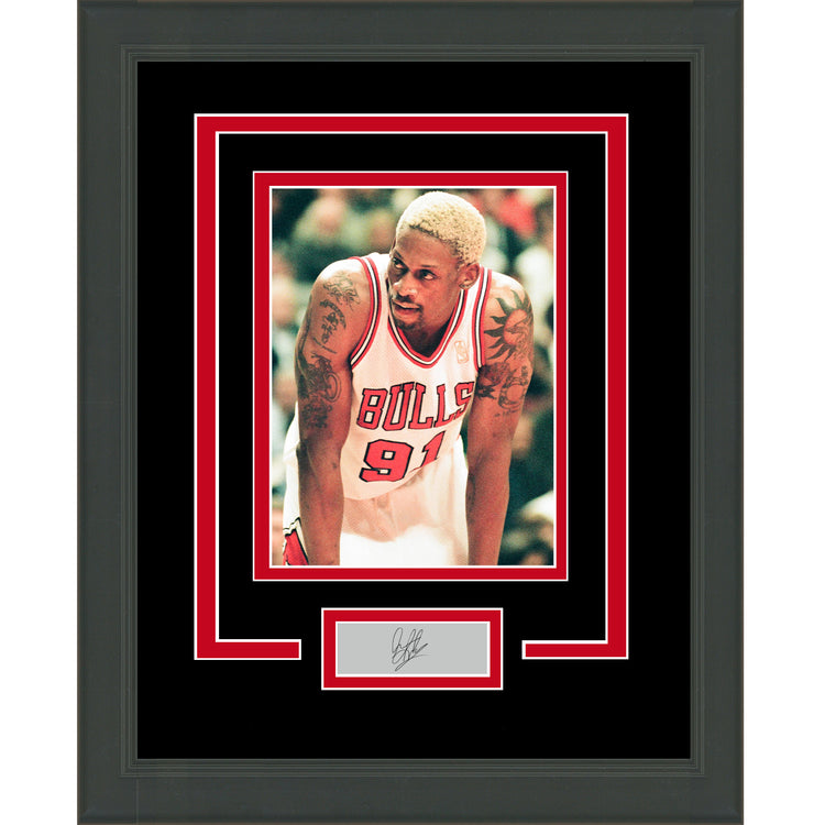 Framed Dennis Rodman Facsimile Laser Engraved Signature Auto Chicago Bulls 11x14 Basketball Photo