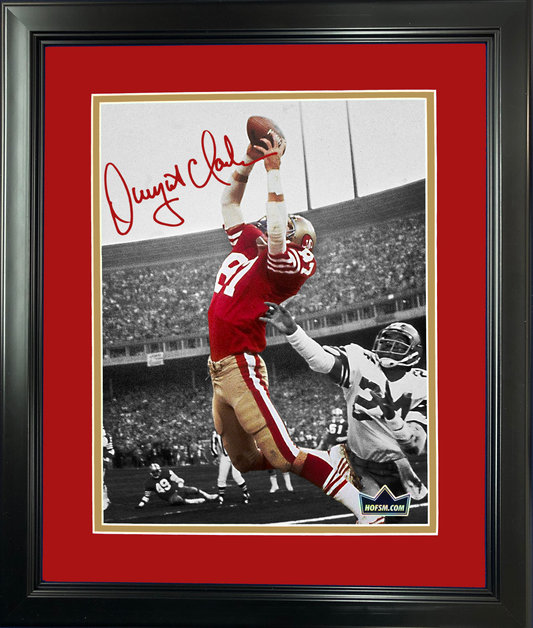 Framed Dwight Clark  The Catch  San Francisco 49ers Facsimile Laser Engraved Signature Auto 11"x14" Football Photo HOFSM Holo