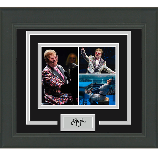 Framed Elton John Facsimile Laser Engraved Signature Auto 11x14 Music Photo
