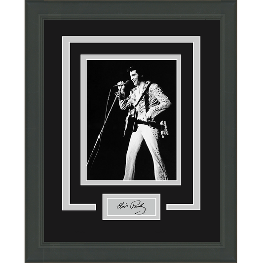 Framed Elvis Presley Facsimile Laser Engraved Signature Auto 11x14 Music Photo