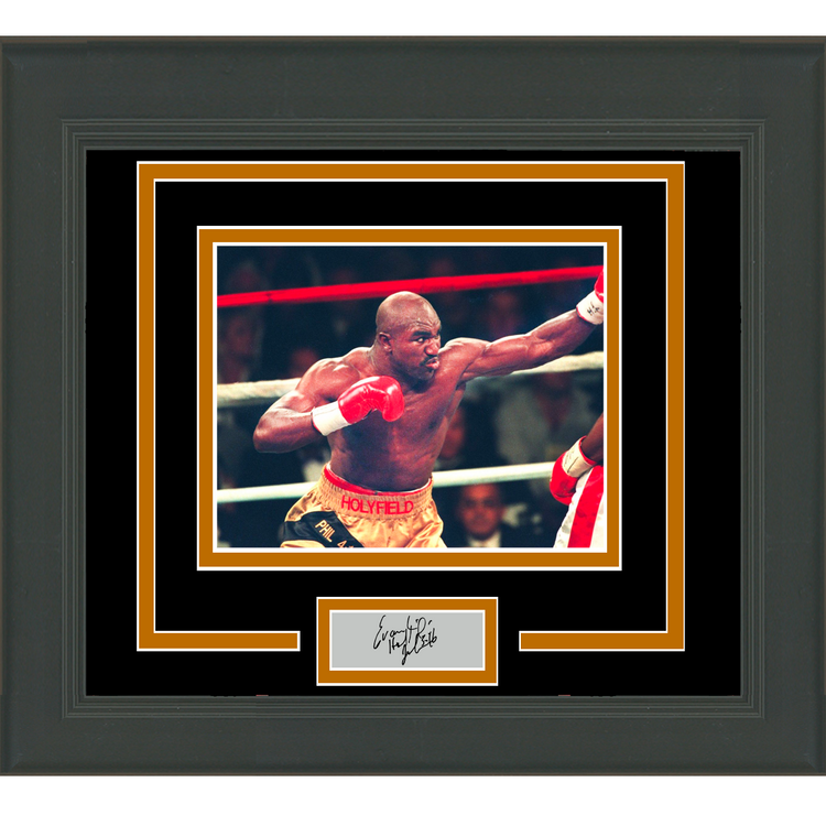 Framed Evander Holyfield Facsimile Laser Engraved Signature Auto 11x14 Boxing Photo