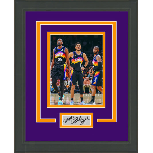 Framed Kevin Durant Devin Booker Chris Paul Facsimile Laser Engraved Signature Auto 11x14 Basketball Photo