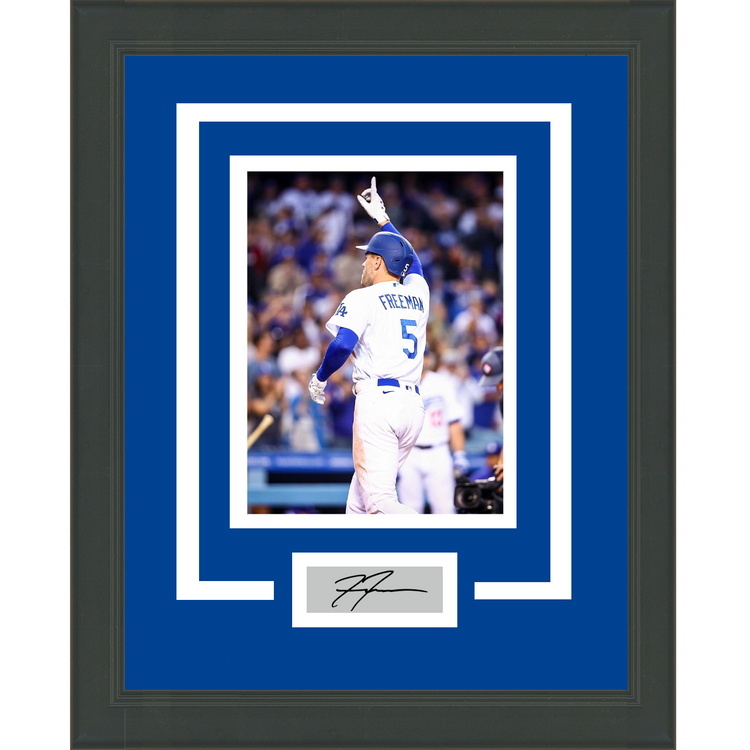 Framed Freddie Freeman Facsimile Laser Engraved Signature Auto Los Angeles Dodgers 11x14 Baseball Photo #2