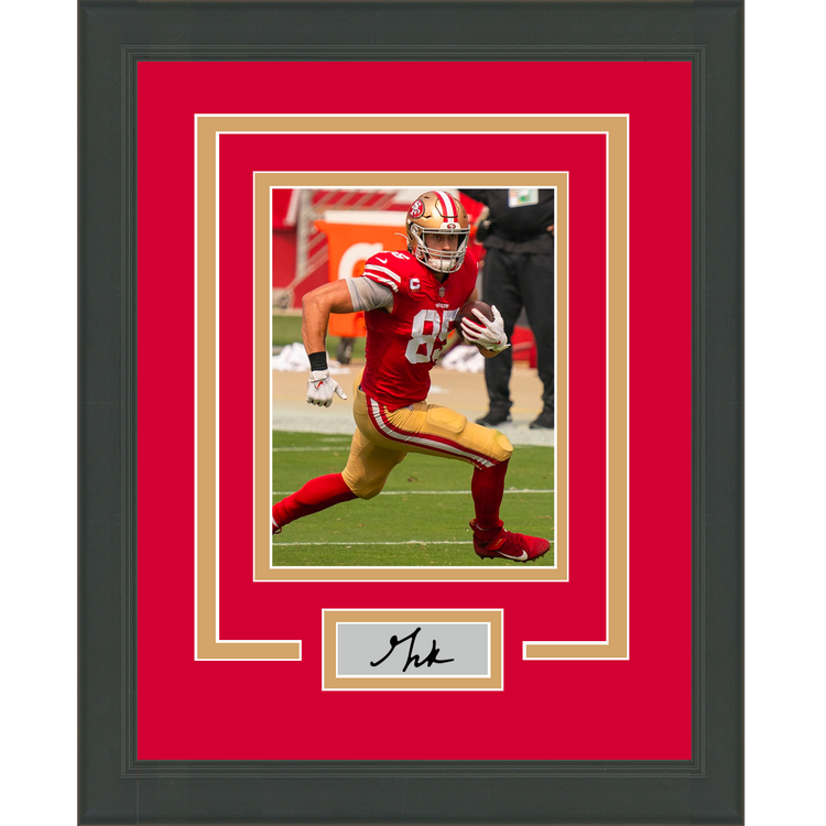 Framed George Kittle Facsimile Laser Engraved Signature Auto San Francisco 49ers 11x14 Football Photo
