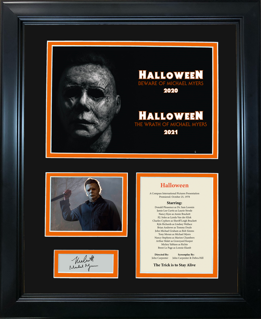 Framed Michael Myers Halloween The Night He Came Home Facsimile Laser Engraved Signature Auto 11"x14" Photo Sig Collage