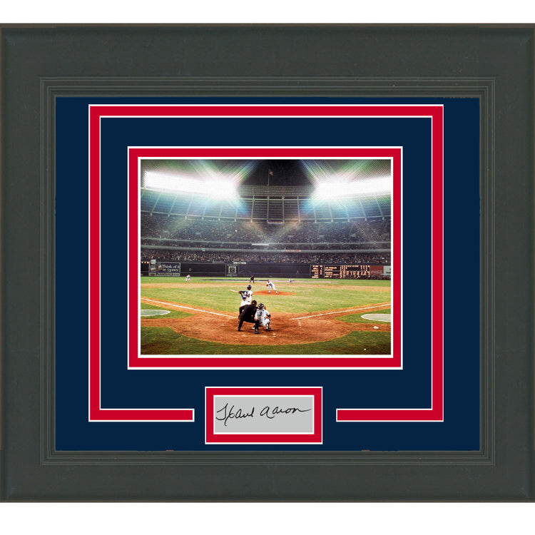 Framed Henry Hank Aaron Facsimile Laser Engraved Signature Auto Atlanta Braves 11x14 Baseball Photo